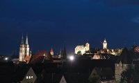 Die Nürnberger Kaiserburg bei Nacht