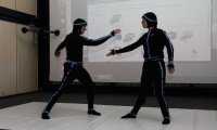 Performance mit der Motion-Capture-Anlage im Studiengang Virtual Design am Campus Kaiserslautern
