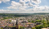 Der Blick über Marburg und das Umland vom Landgrafenschloss aus.