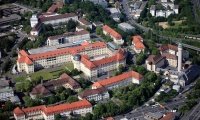 Die Universitätsklinik in Würzburg in einer Luftaufnahme.