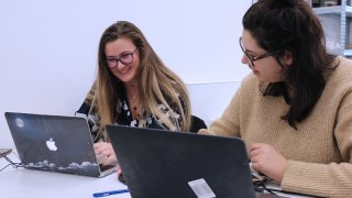 Students learning in the Library