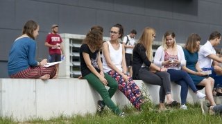 Studierende am Campus Friedrich-Streib